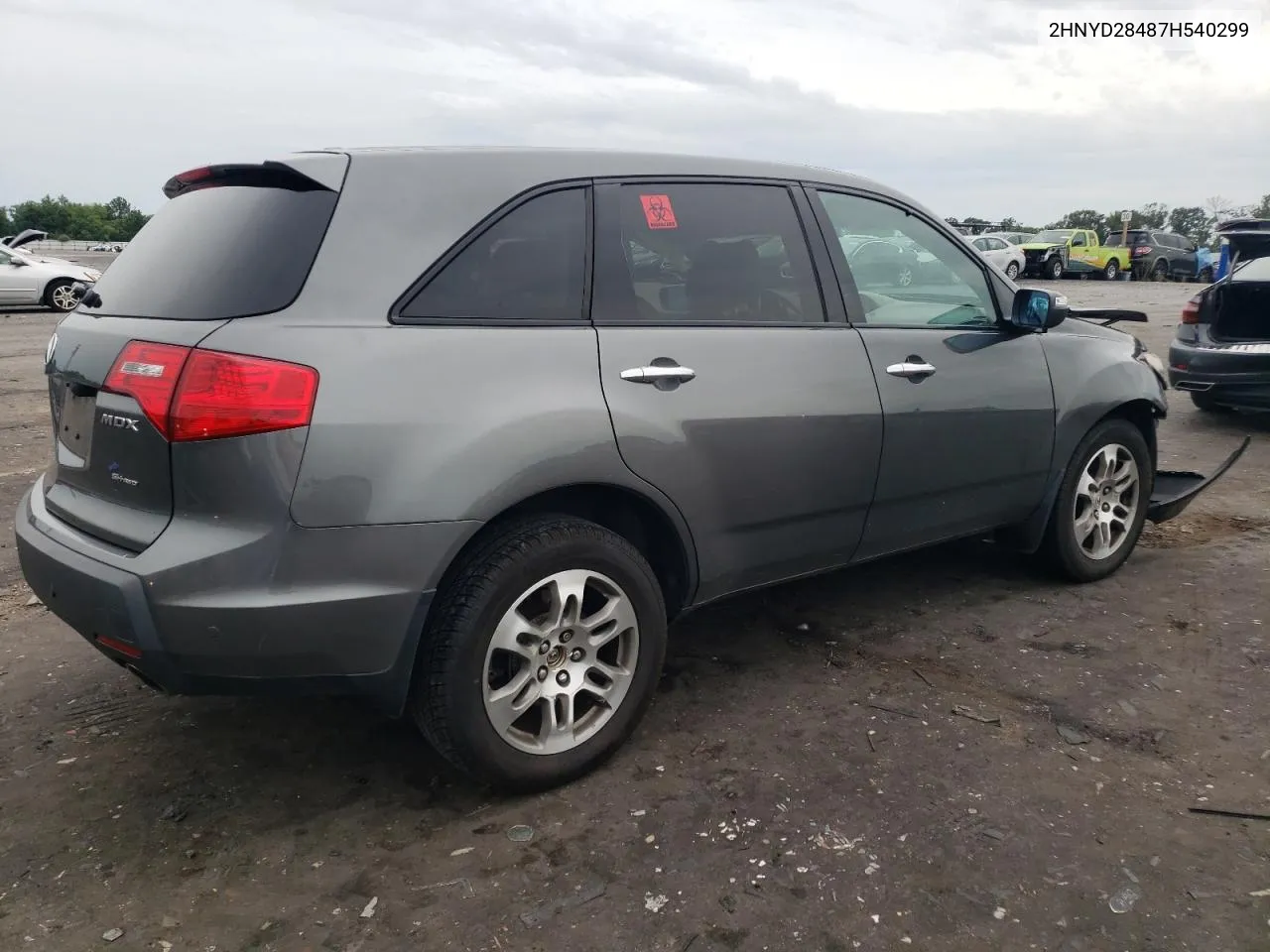 2007 Acura Mdx Technology VIN: 2HNYD28487H540299 Lot: 64036124