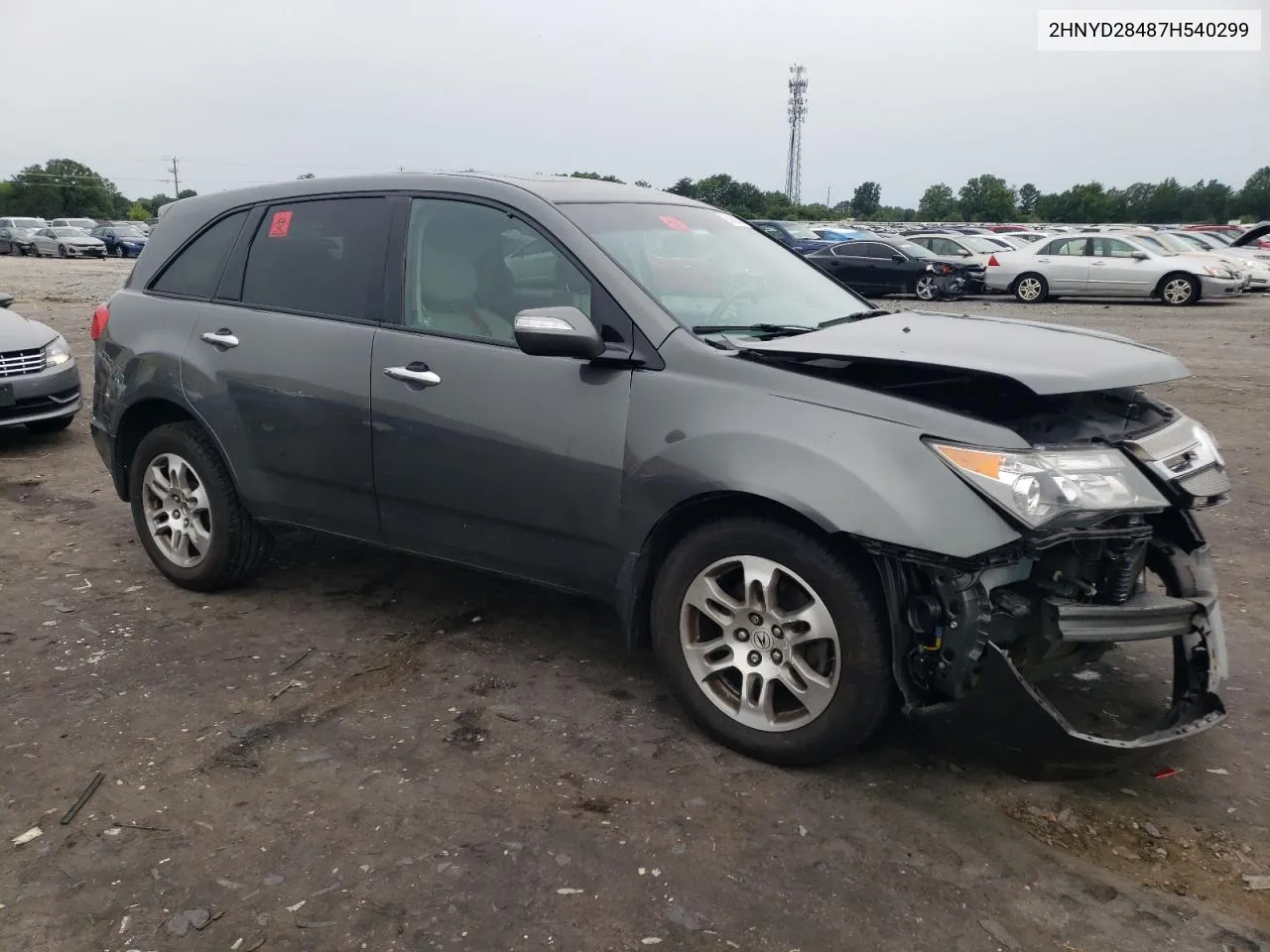 2007 Acura Mdx Technology VIN: 2HNYD28487H540299 Lot: 64036124