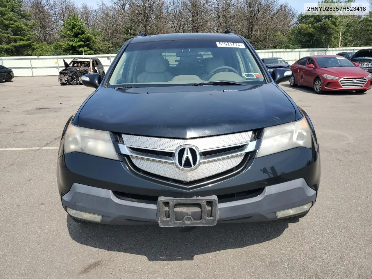 2007 Acura Mdx Technology VIN: 2HNYD28357H523418 Lot: 65021774