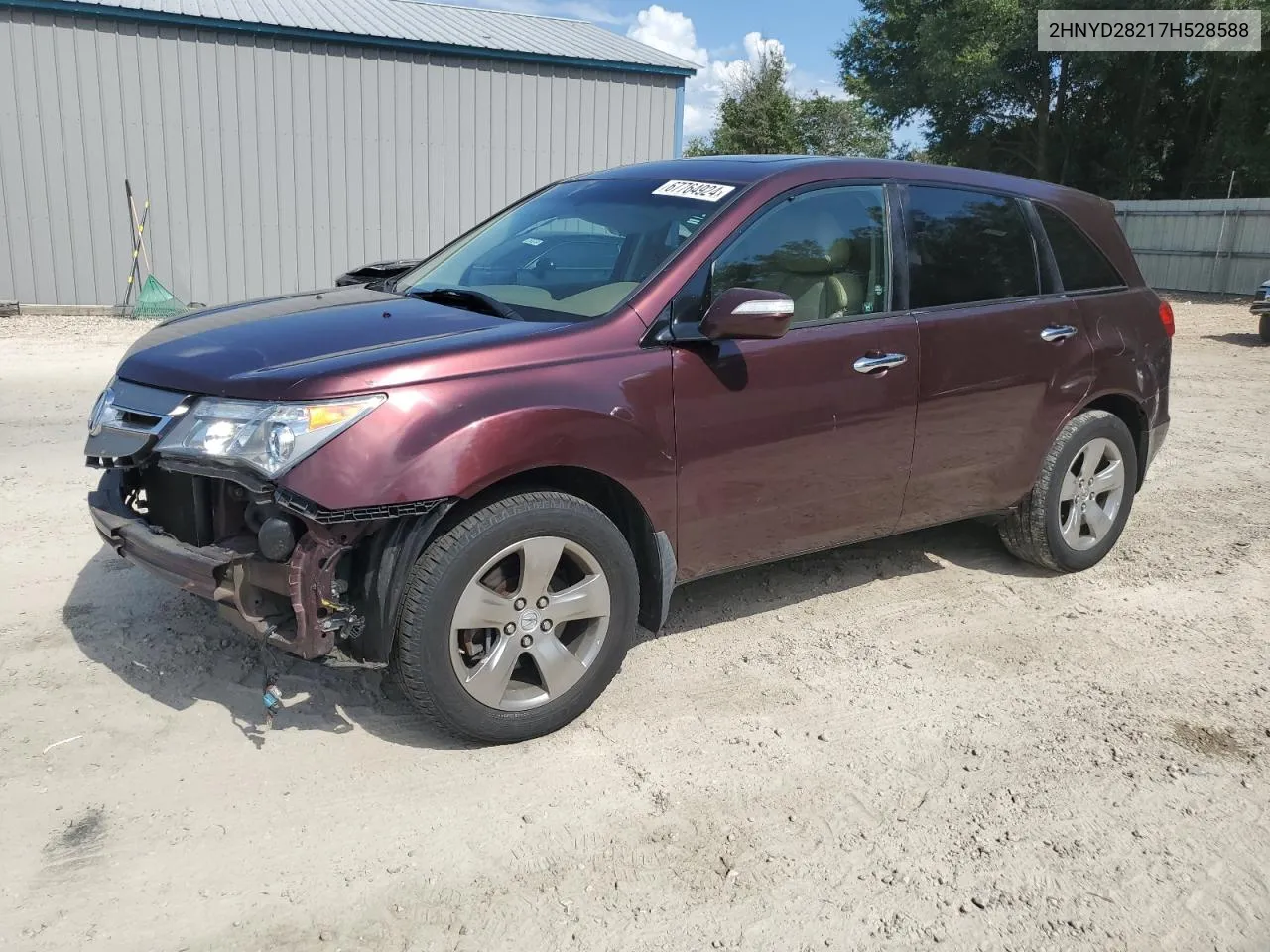 2007 Acura Mdx VIN: 2HNYD28217H528588 Lot: 67764924