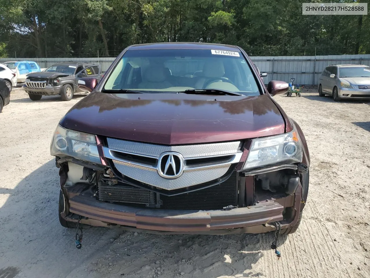 2007 Acura Mdx VIN: 2HNYD28217H528588 Lot: 67764924