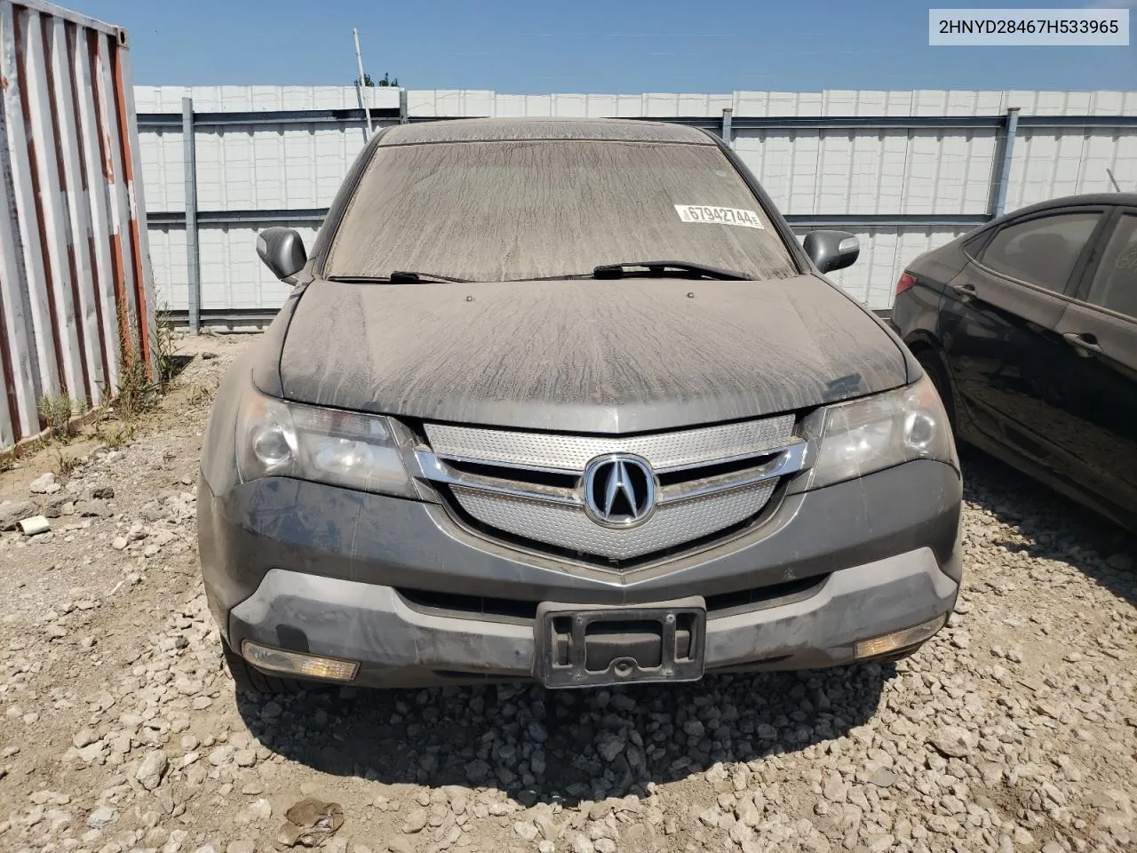 2007 Acura Mdx Technology VIN: 2HNYD28467H533965 Lot: 67942744