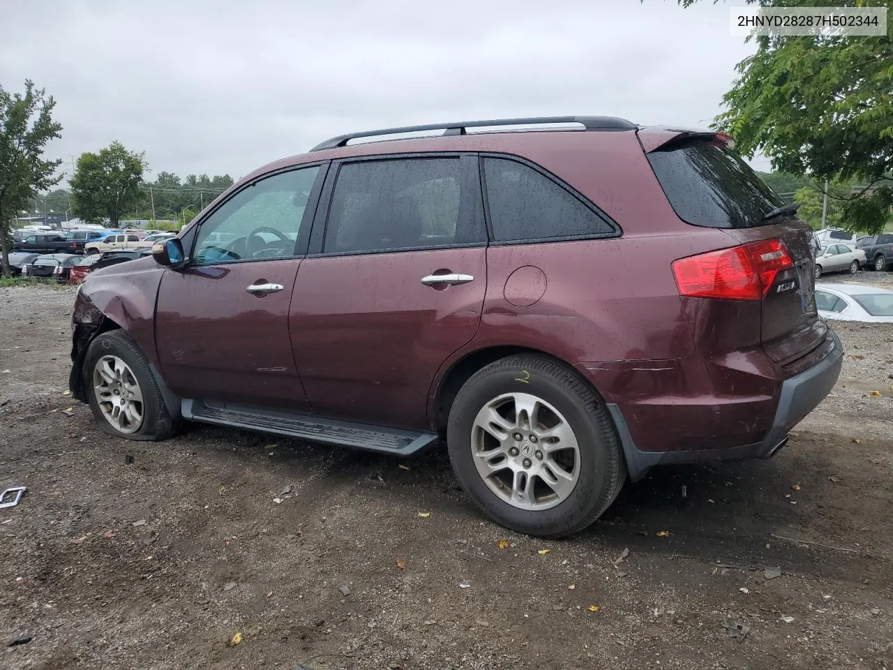 2007 Acura Mdx VIN: 2HNYD28287H502344 Lot: 69700574