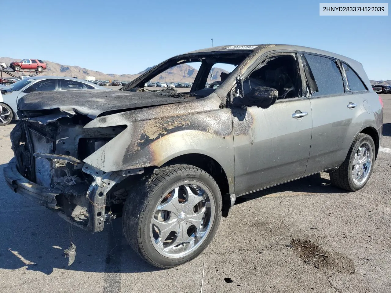 2007 Acura Mdx Technology VIN: 2HNYD28337H522039 Lot: 70421764