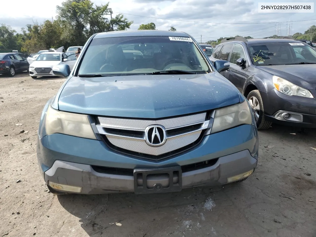 2007 Acura Mdx VIN: 2HNYD28297H507438 Lot: 70799844