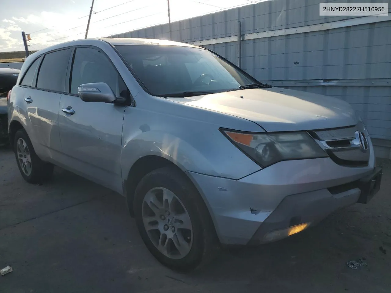 2007 Acura Mdx VIN: 2HNYD28227H510956 Lot: 71666684