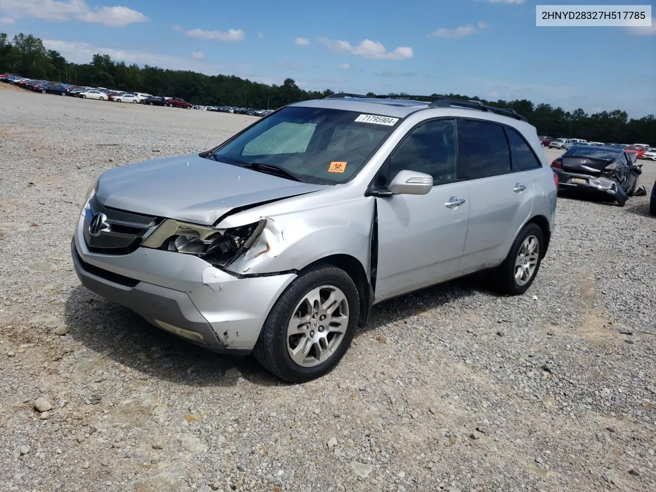 2007 Acura Mdx Technology VIN: 2HNYD28327H517785 Lot: 71795904