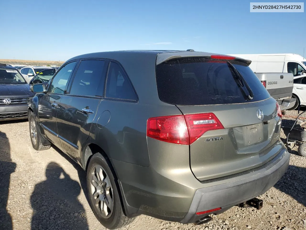 2007 Acura Mdx Technology VIN: 2HNYD28427H542730 Lot: 71809384