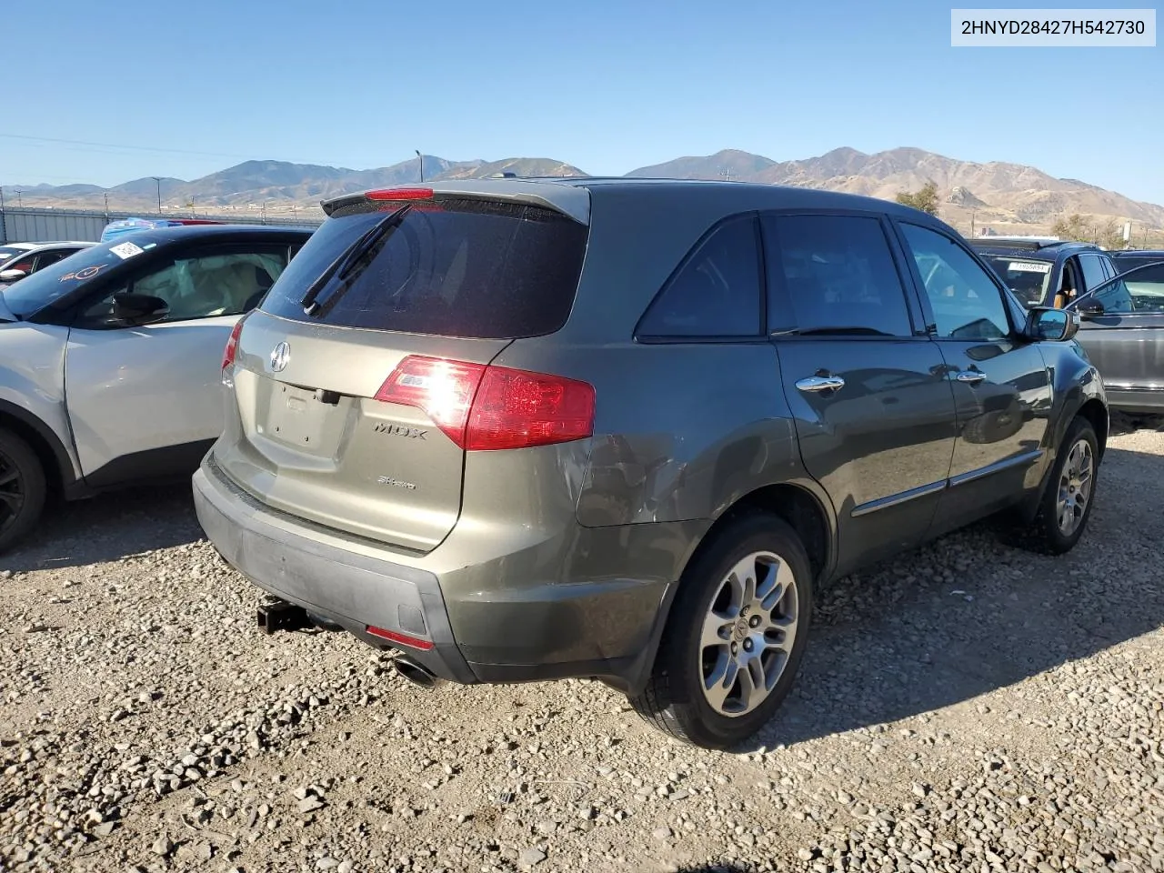 2007 Acura Mdx Technology VIN: 2HNYD28427H542730 Lot: 71809384