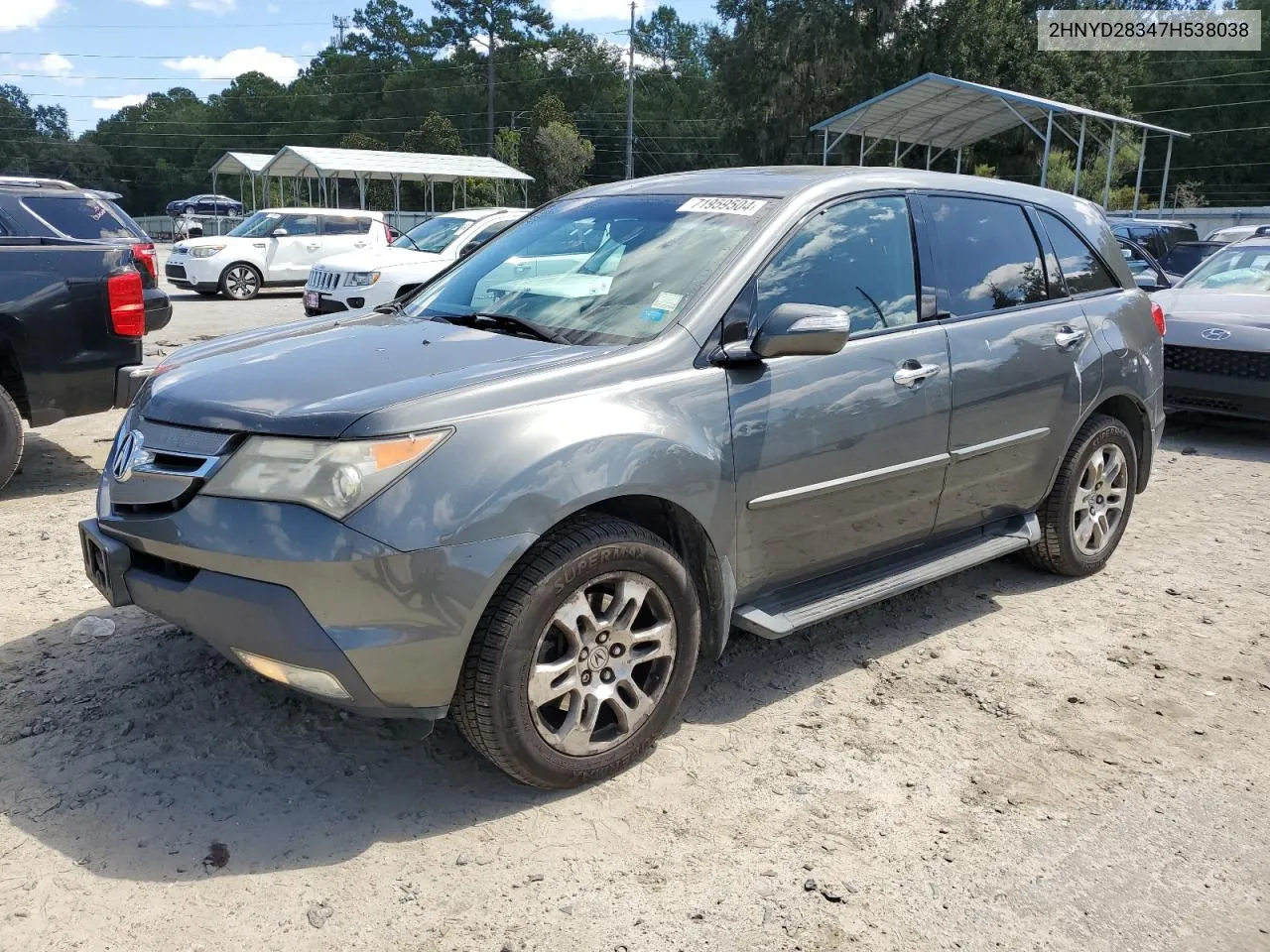 2007 Acura Mdx Technology VIN: 2HNYD28347H538038 Lot: 71959504