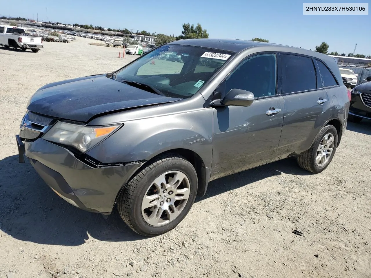 2007 Acura Mdx Technology VIN: 2HNYD283X7H530106 Lot: 72222044