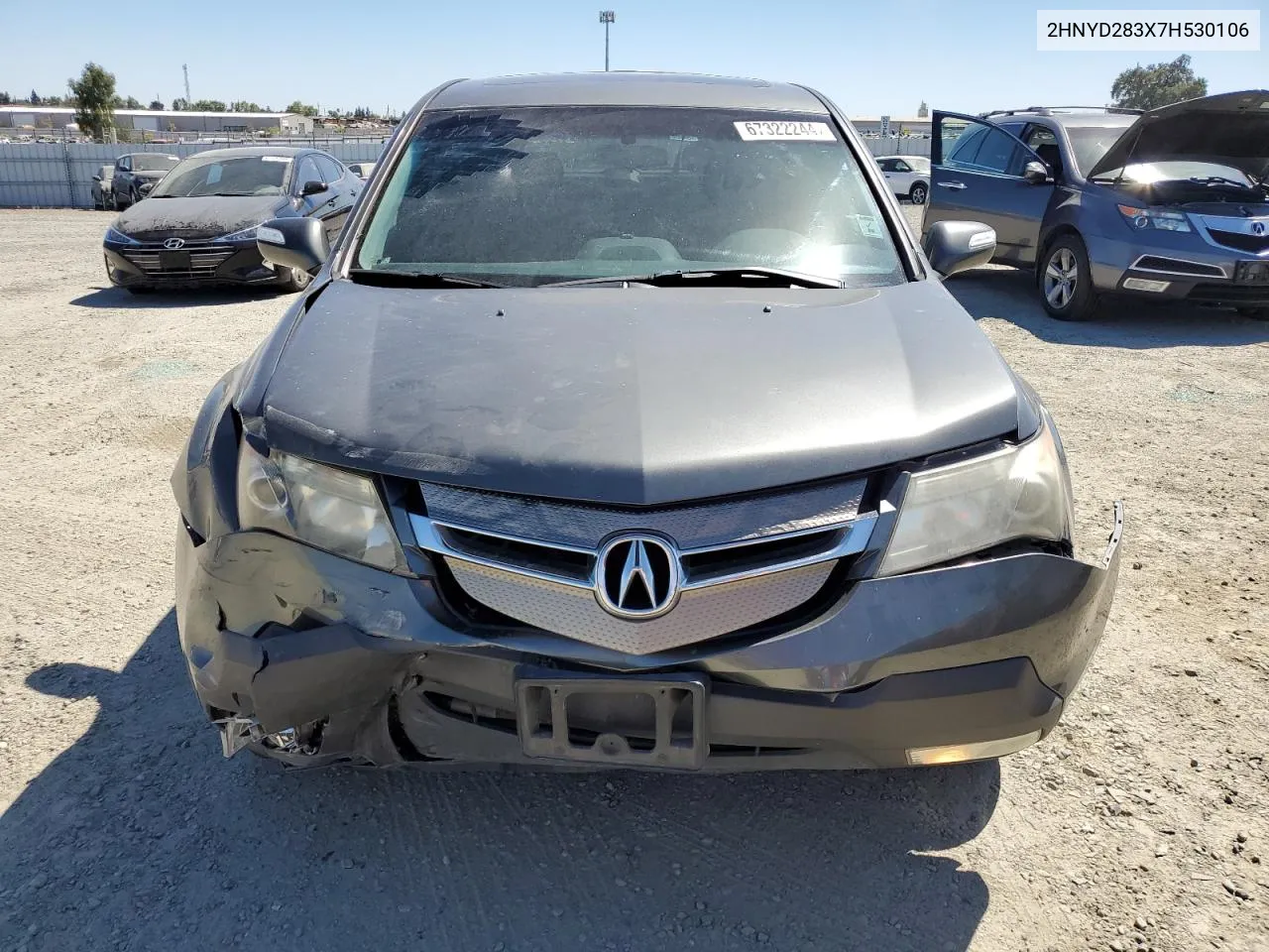 2007 Acura Mdx Technology VIN: 2HNYD283X7H530106 Lot: 72222044