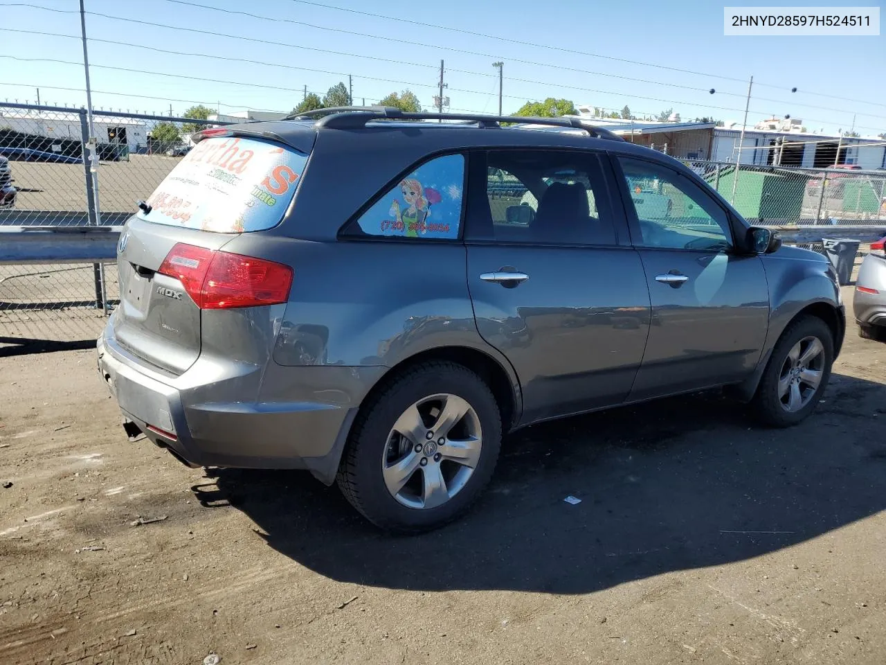 2007 Acura Mdx Sport VIN: 2HNYD28597H524511 Lot: 72756494