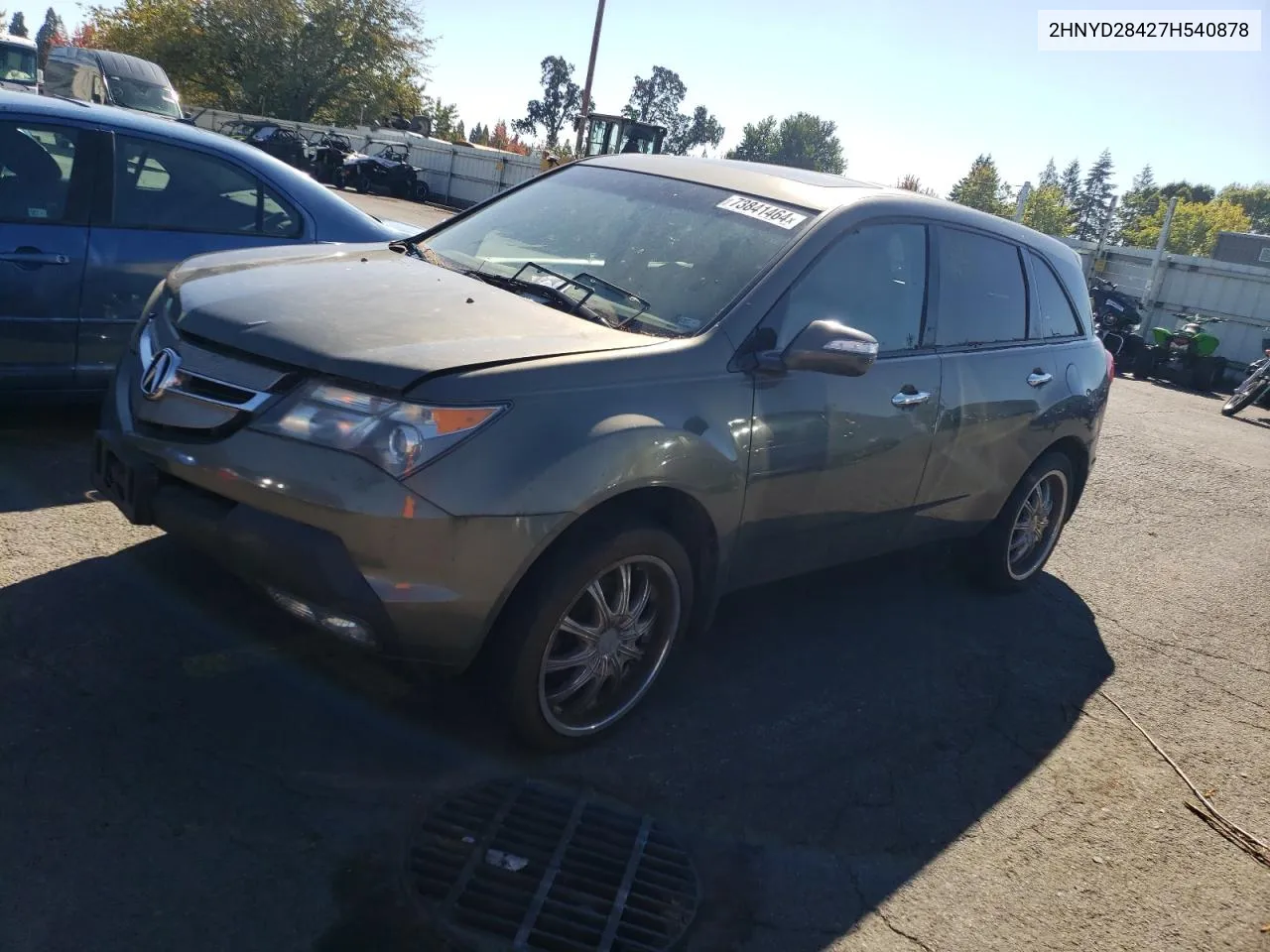 2007 Acura Mdx Technology VIN: 2HNYD28427H540878 Lot: 73841464