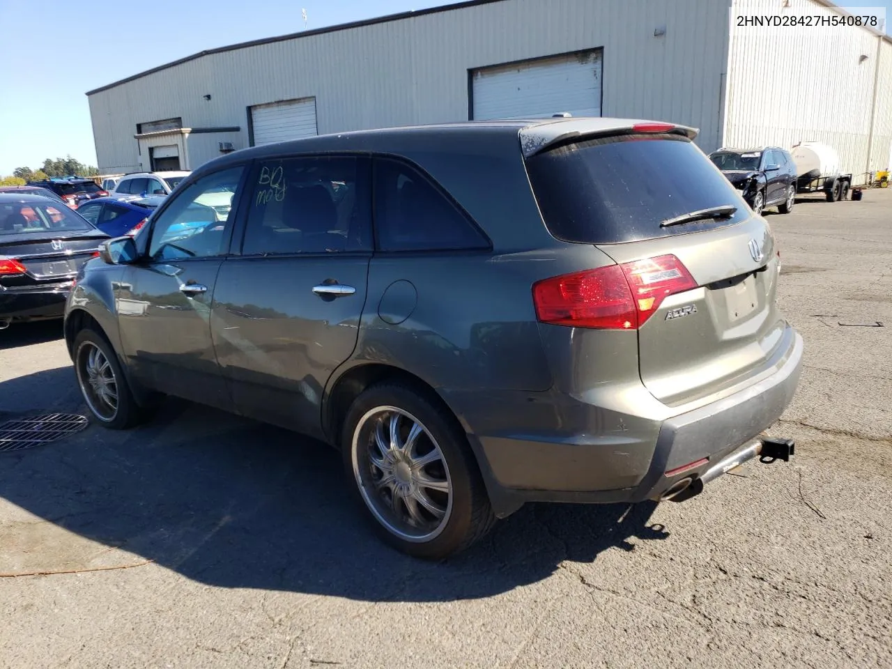 2007 Acura Mdx Technology VIN: 2HNYD28427H540878 Lot: 73841464