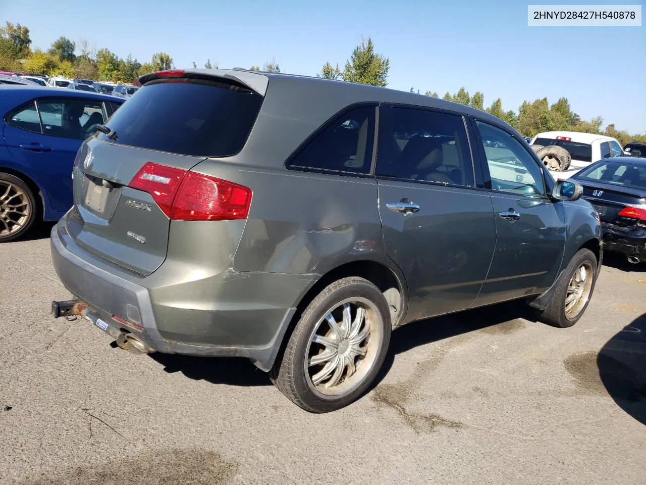 2007 Acura Mdx Technology VIN: 2HNYD28427H540878 Lot: 73841464