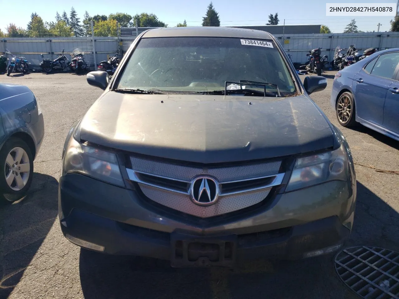 2007 Acura Mdx Technology VIN: 2HNYD28427H540878 Lot: 73841464