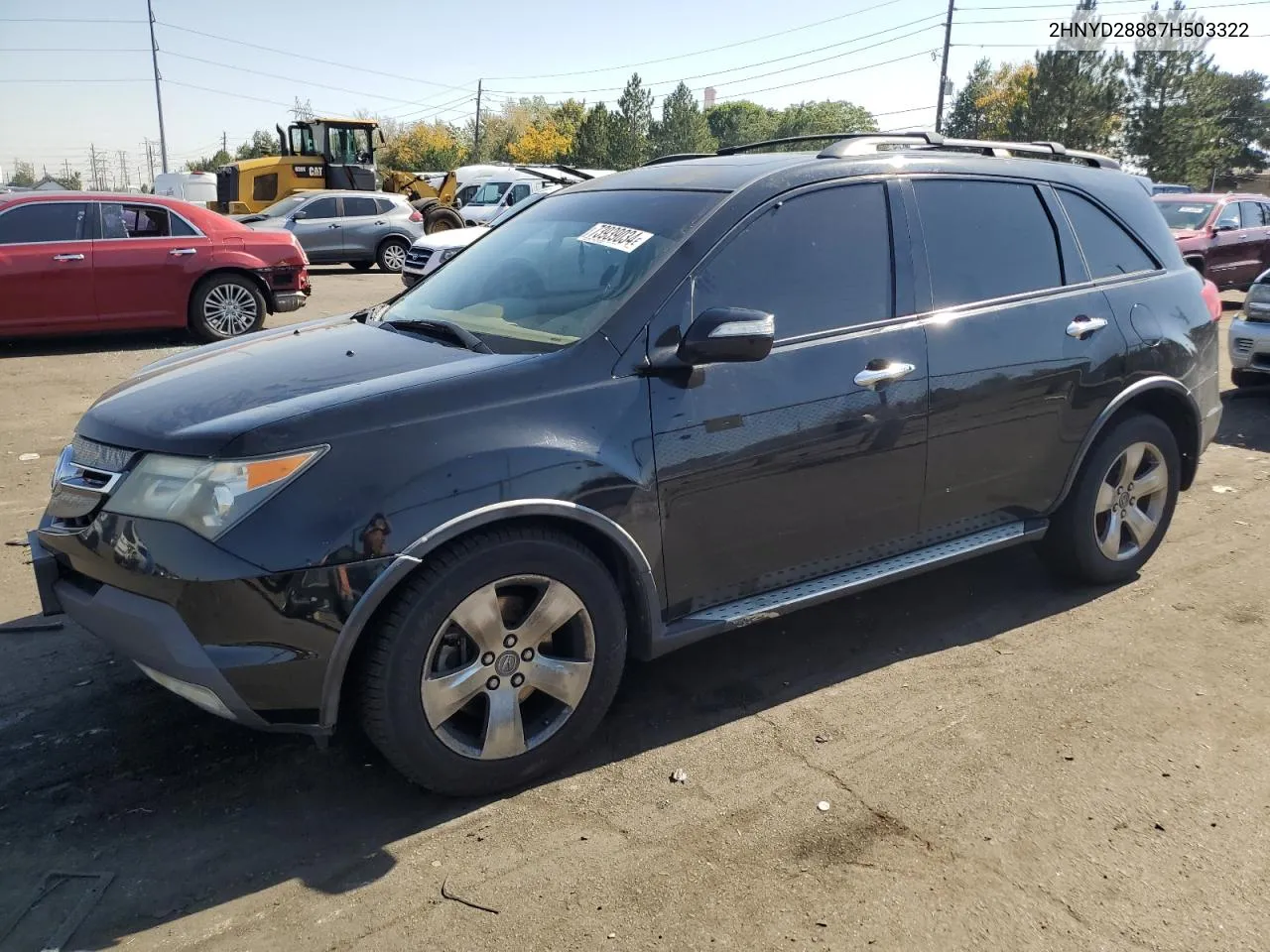 2007 Acura Mdx Sport VIN: 2HNYD28887H503322 Lot: 73939034