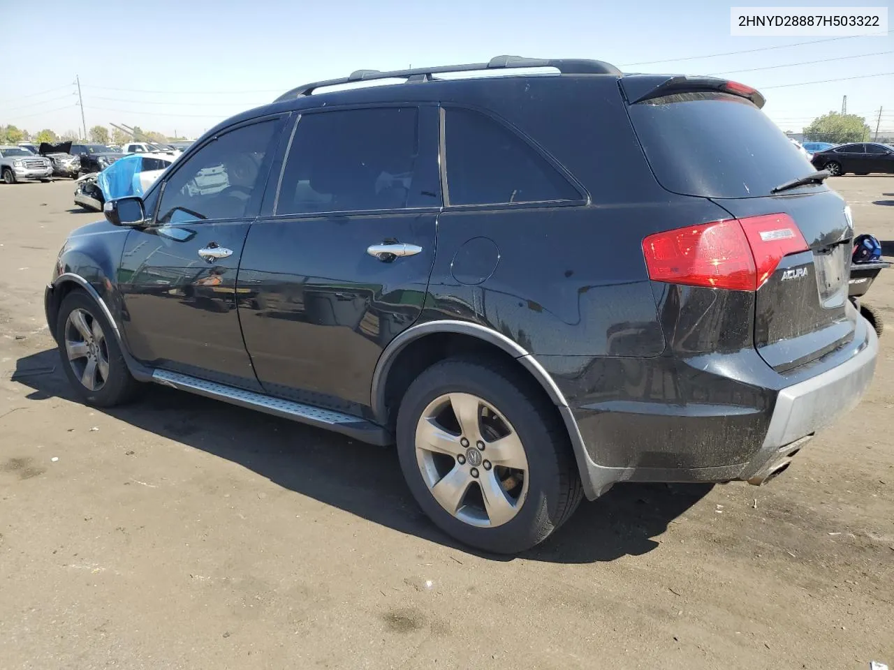 2007 Acura Mdx Sport VIN: 2HNYD28887H503322 Lot: 73939034