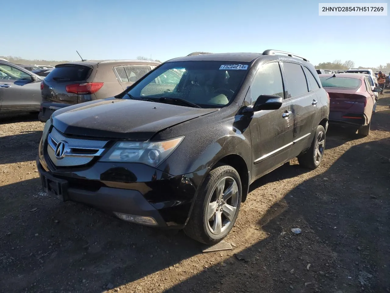 2007 Acura Mdx Sport VIN: 2HNYD28547H517269 Lot: 75263214