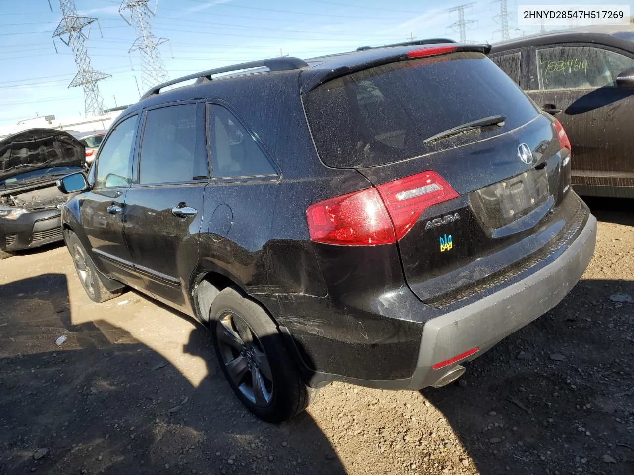 2007 Acura Mdx Sport VIN: 2HNYD28547H517269 Lot: 75263214