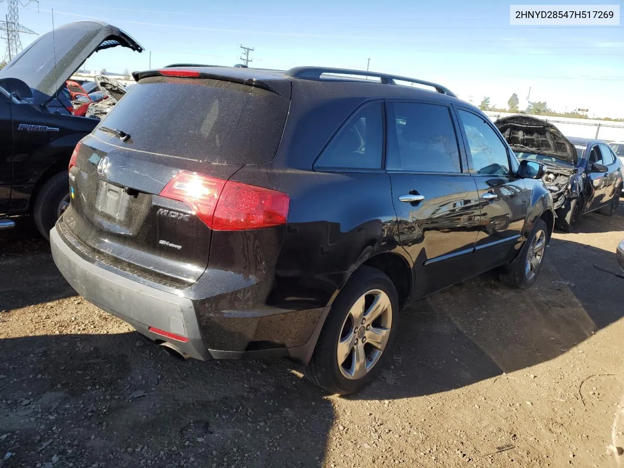 2007 Acura Mdx Sport VIN: 2HNYD28547H517269 Lot: 75263214