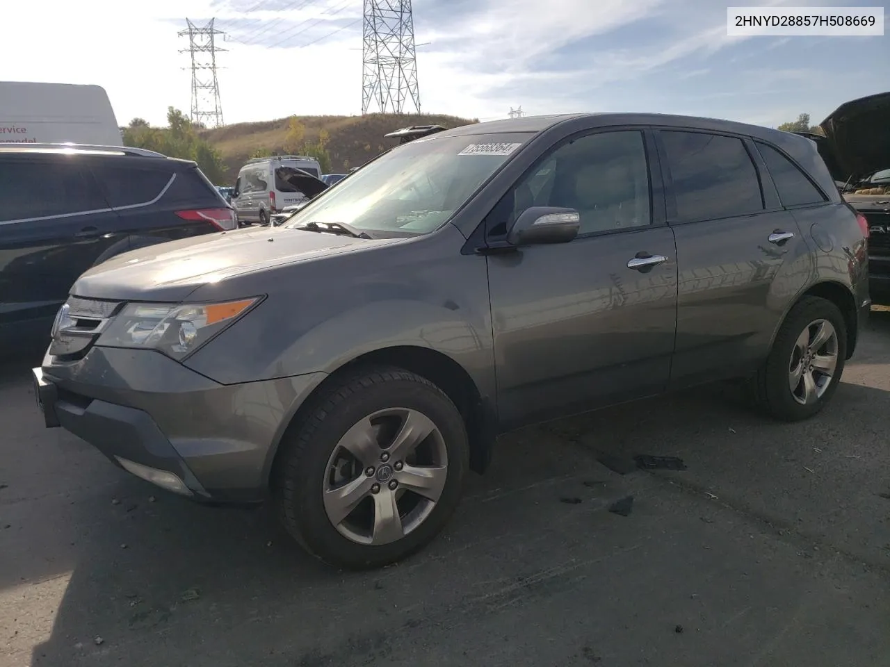 2007 Acura Mdx Sport VIN: 2HNYD28857H508669 Lot: 75568364