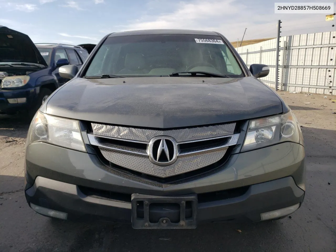 2007 Acura Mdx Sport VIN: 2HNYD28857H508669 Lot: 75568364