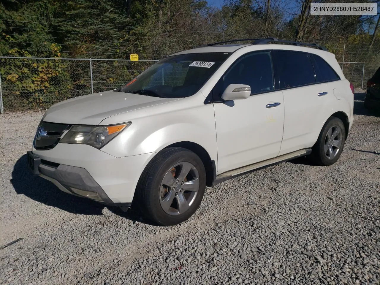 2007 Acura Mdx Sport VIN: 2HNYD28807H528487 Lot: 75765154