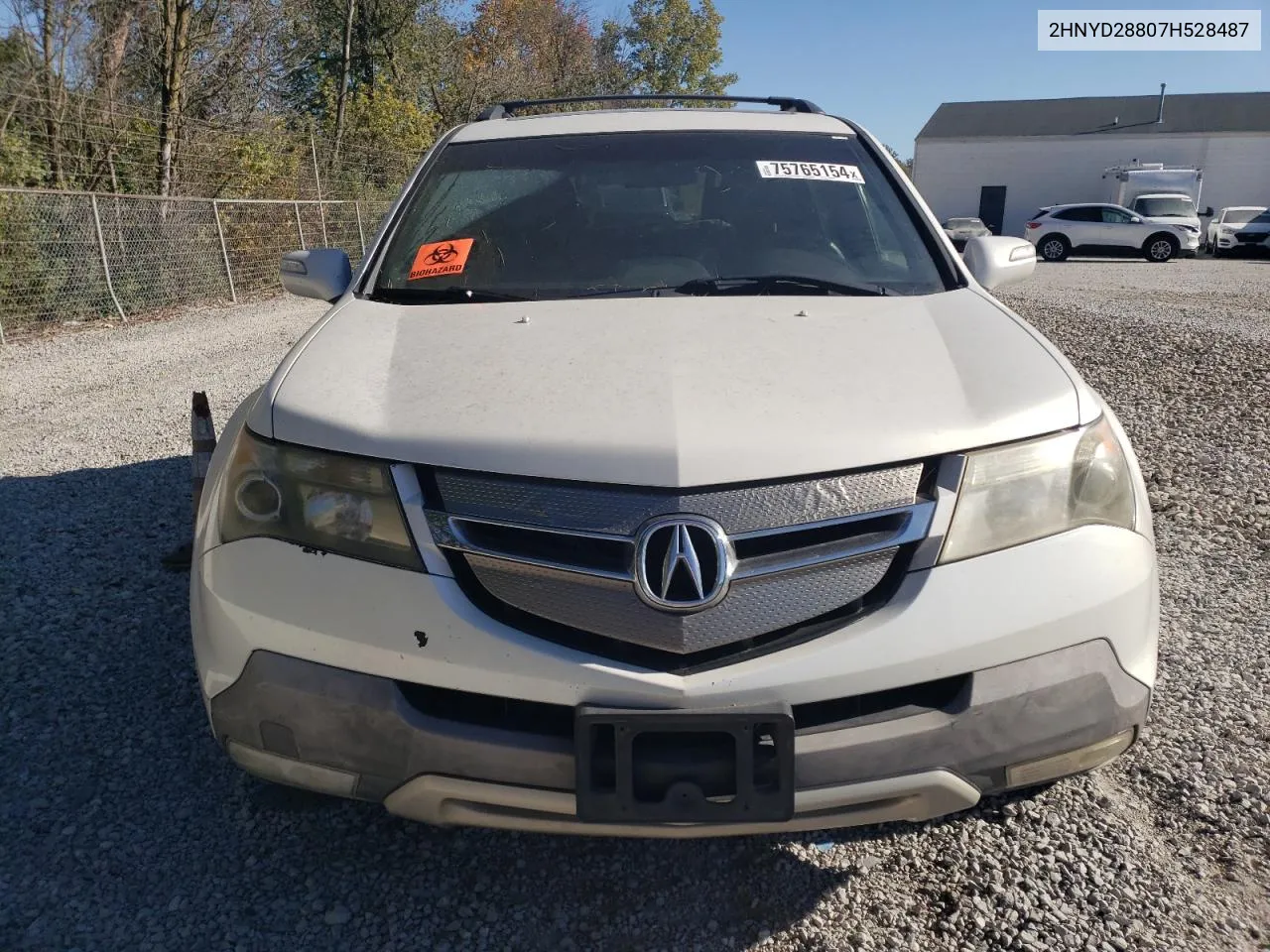 2007 Acura Mdx Sport VIN: 2HNYD28807H528487 Lot: 75765154