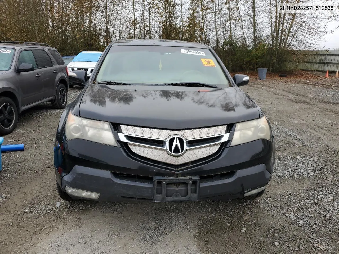 2007 Acura Mdx VIN: 2HNYD28257H512538 Lot: 75804054