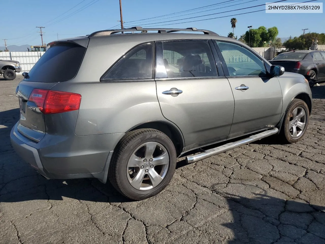 2007 Acura Mdx Sport VIN: 2HNYD288X7H551209 Lot: 77148114