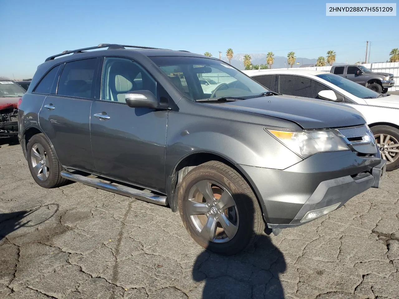 2007 Acura Mdx Sport VIN: 2HNYD288X7H551209 Lot: 77148114