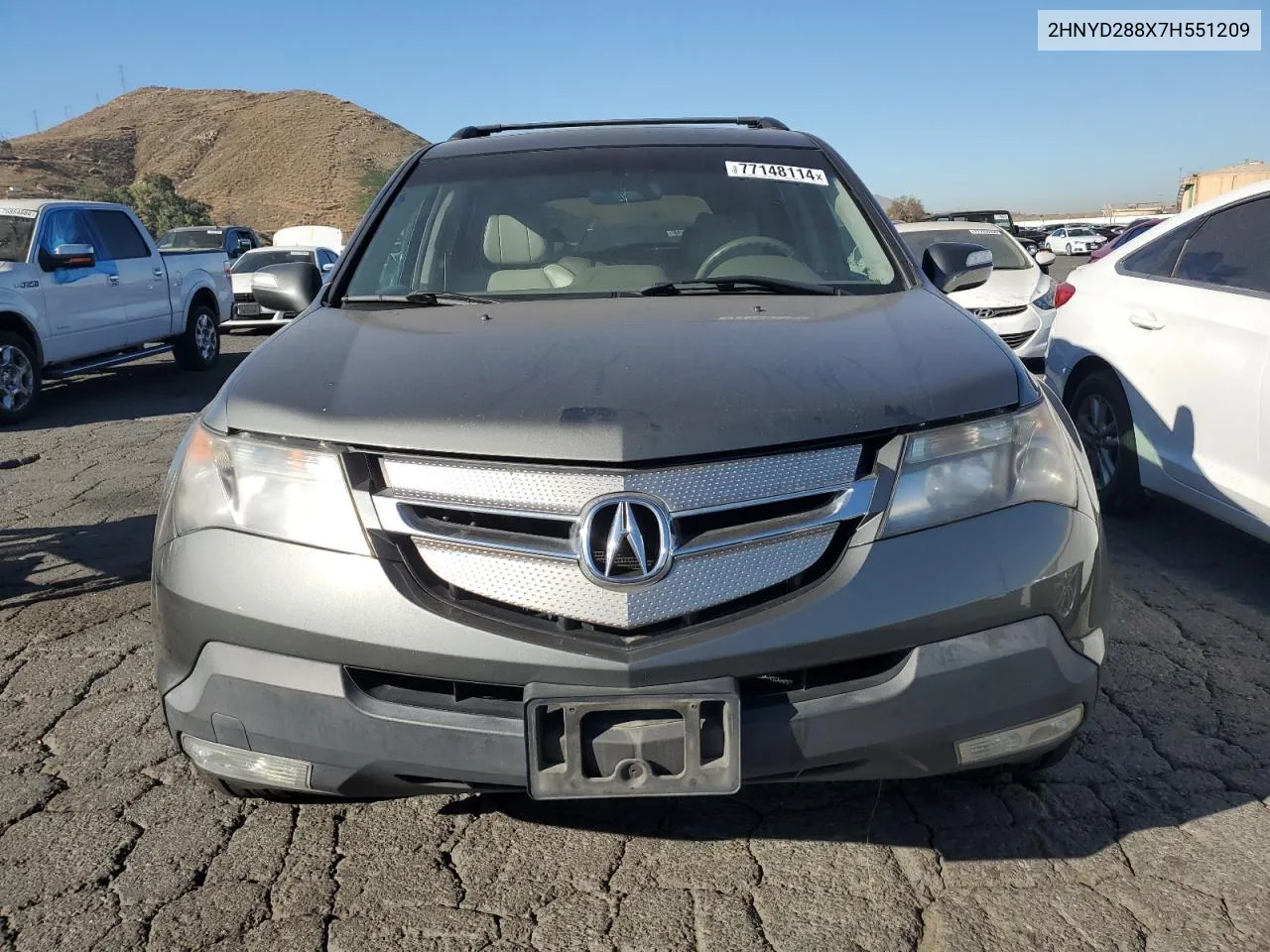 2007 Acura Mdx Sport VIN: 2HNYD288X7H551209 Lot: 77148114