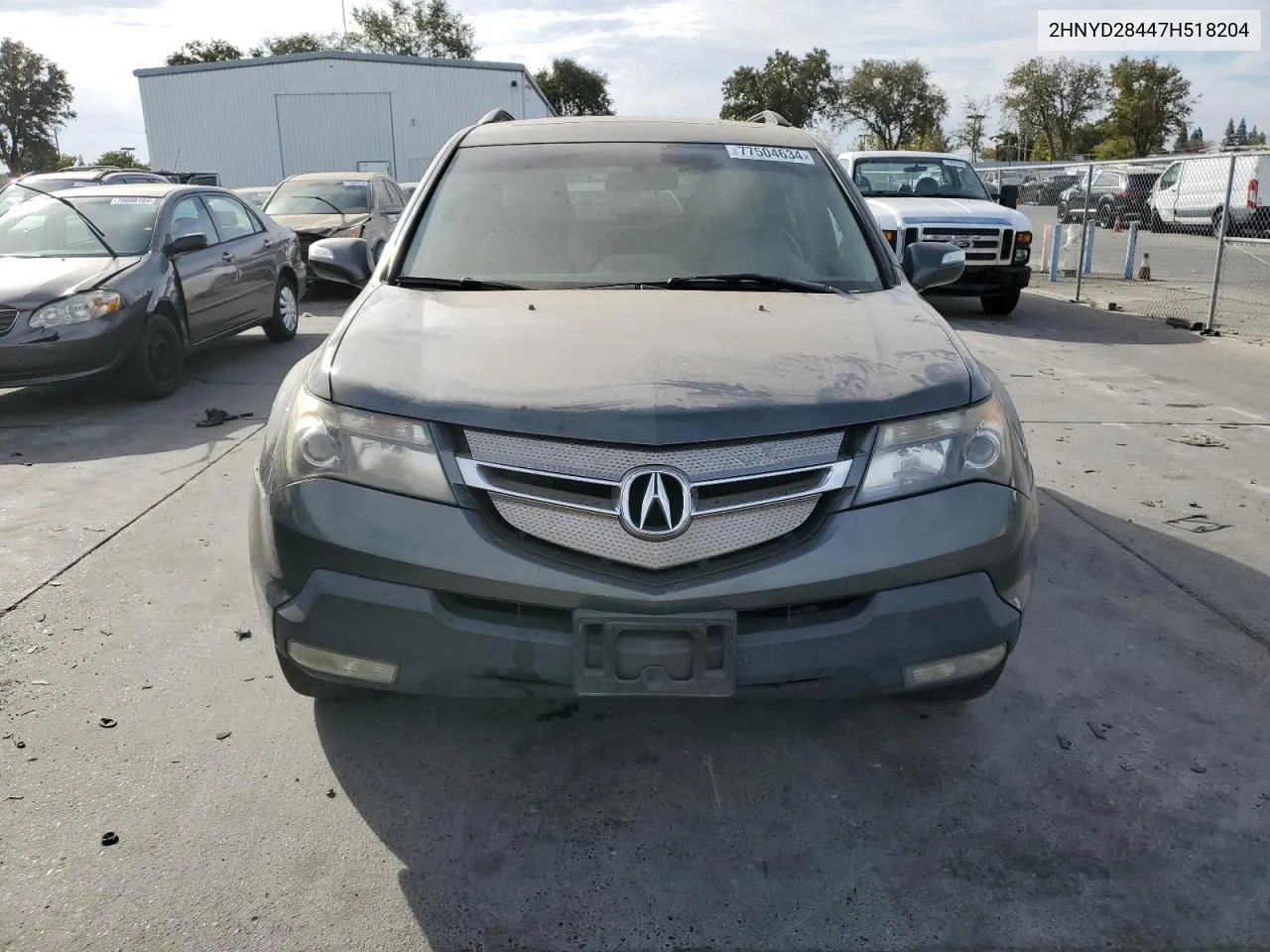 2007 Acura Mdx Technology VIN: 2HNYD28447H518204 Lot: 77504634