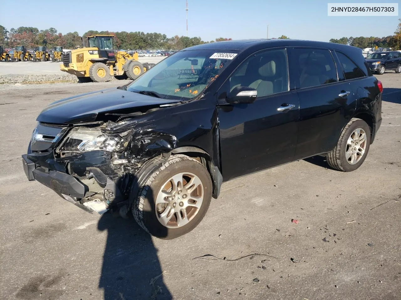 2007 Acura Mdx Technology VIN: 2HNYD28467H507303 Lot: 77852654