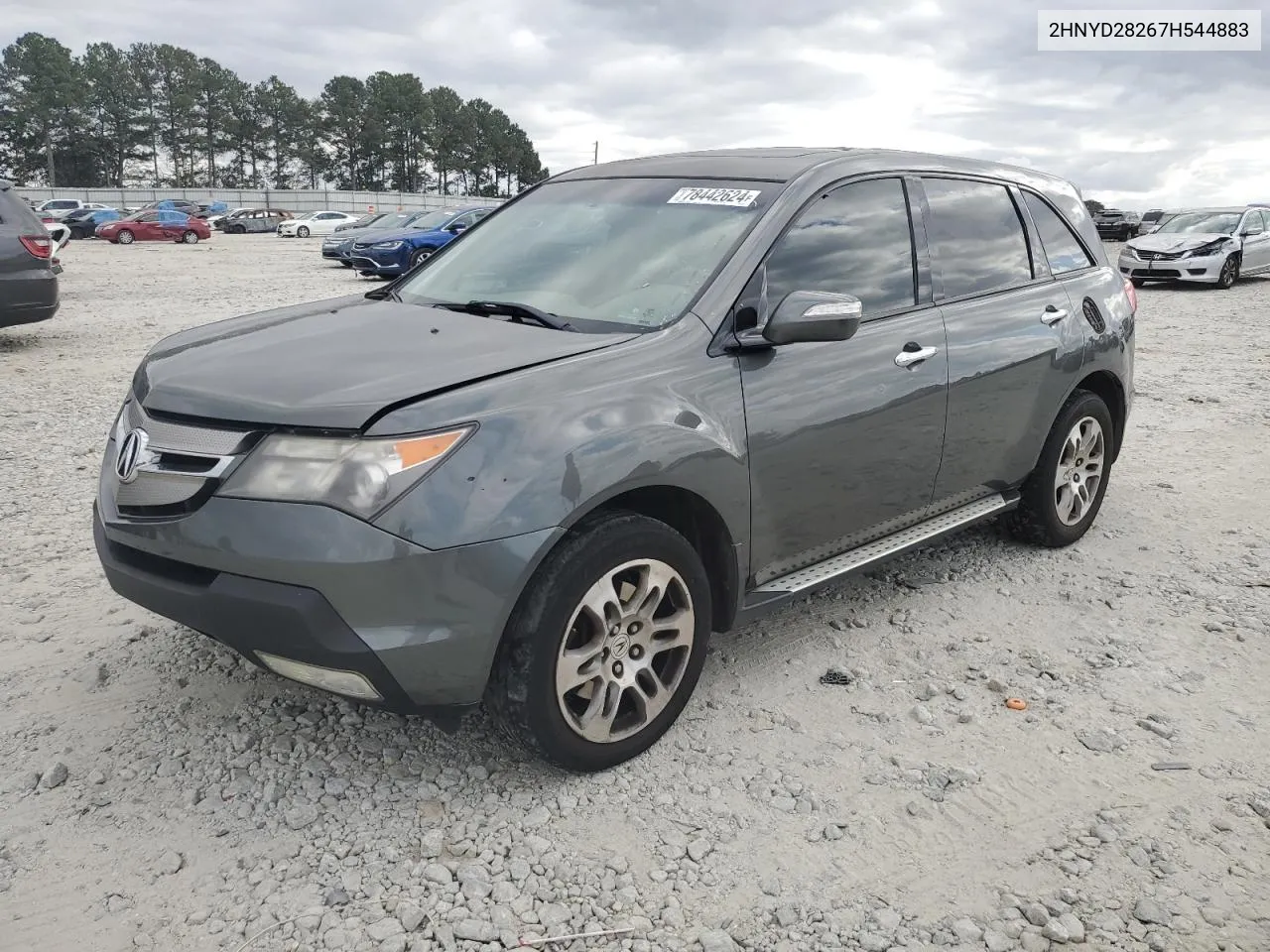 2007 Acura Mdx VIN: 2HNYD28267H544883 Lot: 78442624