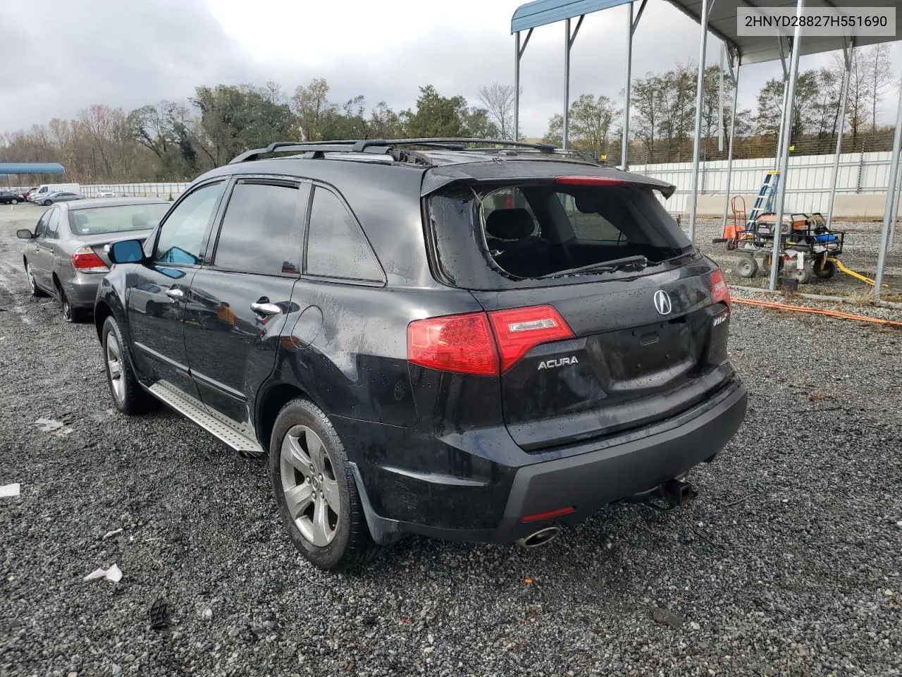 2007 Acura Mdx Sport VIN: 2HNYD28827H551690 Lot: 78833884