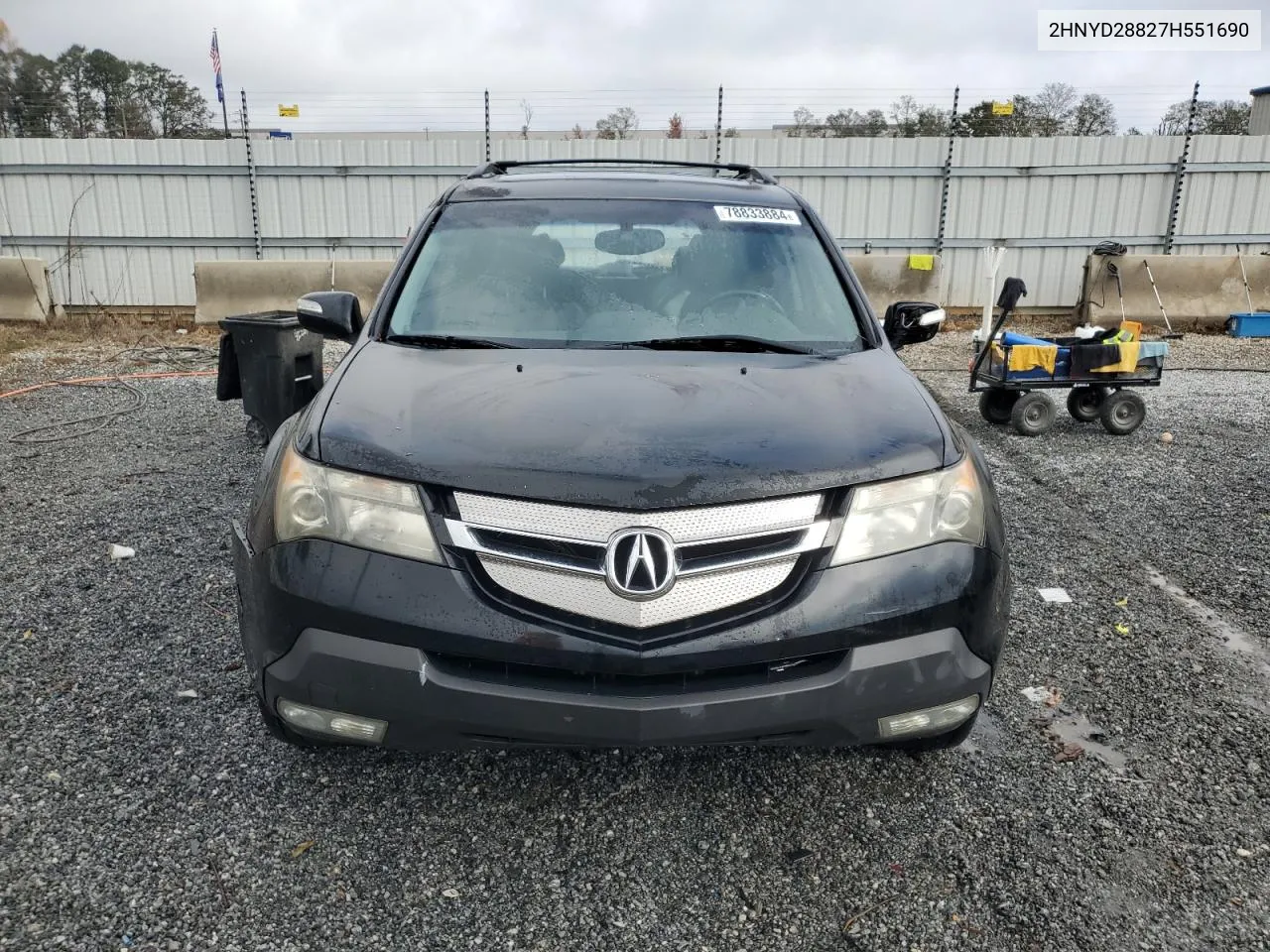 2007 Acura Mdx Sport VIN: 2HNYD28827H551690 Lot: 78833884