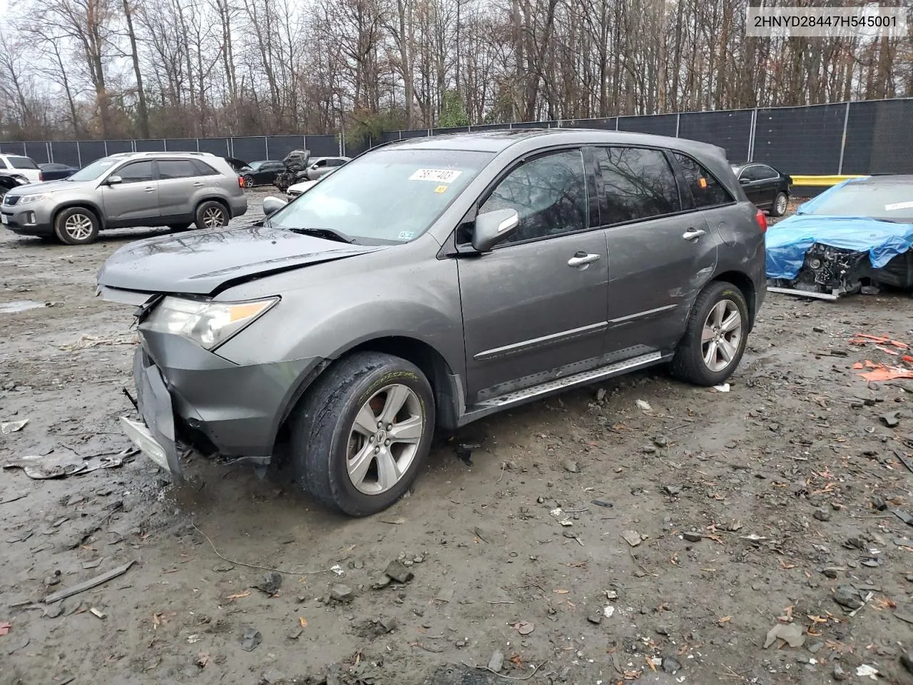 2007 Acura Mdx Technology VIN: 2HNYD28447H545001 Lot: 78877403