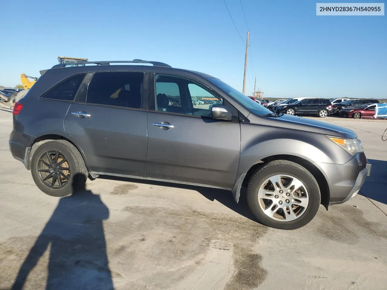 2007 Acura Mdx Technology VIN: 2HNYD28367H540955 Lot: 79191374