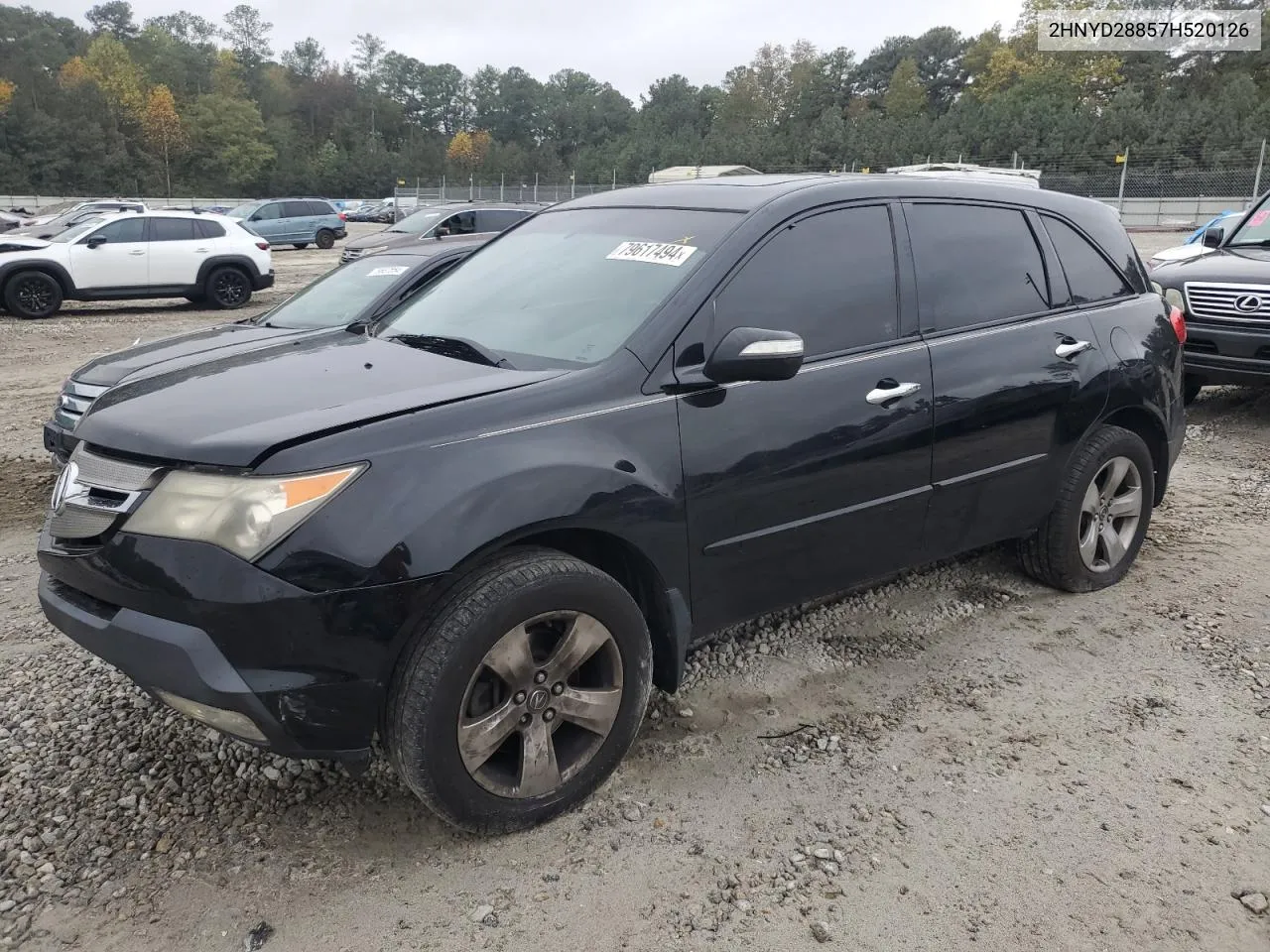 2007 Acura Mdx Sport VIN: 2HNYD28857H520126 Lot: 79617494