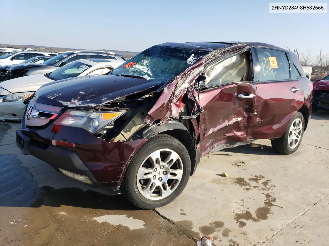 2008 Acura Mdx Technology VIN: 2HNYD28498H532665 Lot: 41658274