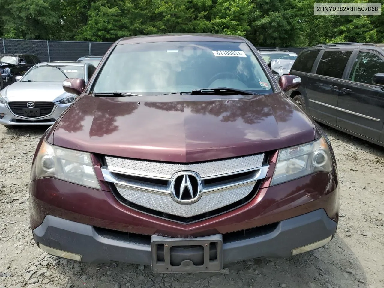 2008 Acura Mdx VIN: 2HNYD282X8H507868 Lot: 61100834