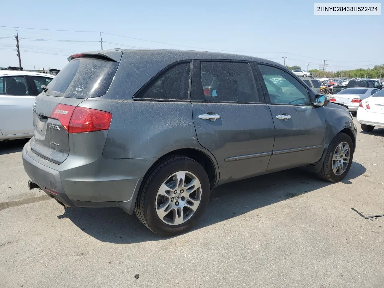 2008 Acura Mdx Technology VIN: 2HNYD28438H522424 Lot: 65574404