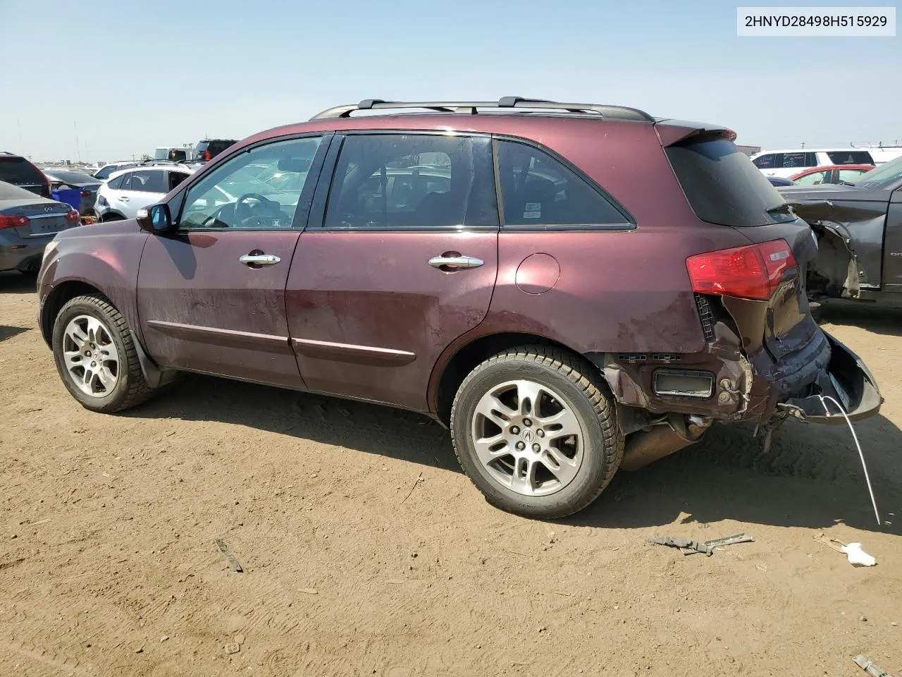 2008 Acura Mdx Technology VIN: 2HNYD28498H515929 Lot: 65792344