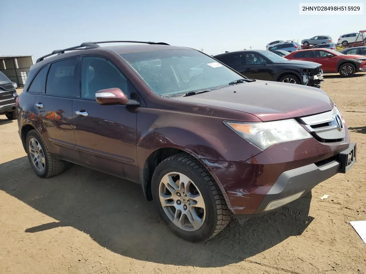 2008 Acura Mdx Technology VIN: 2HNYD28498H515929 Lot: 65792344