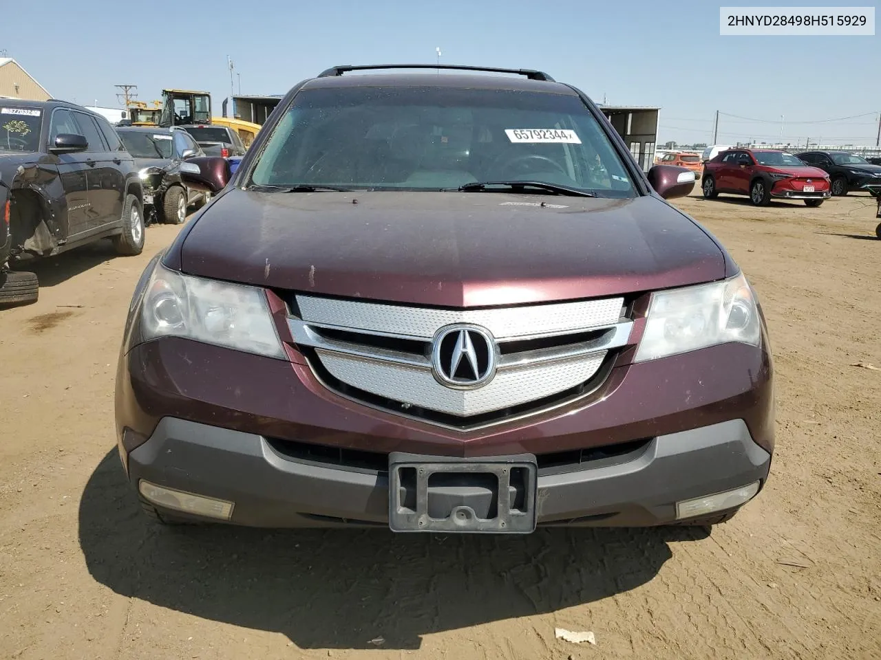 2008 Acura Mdx Technology VIN: 2HNYD28498H515929 Lot: 65792344