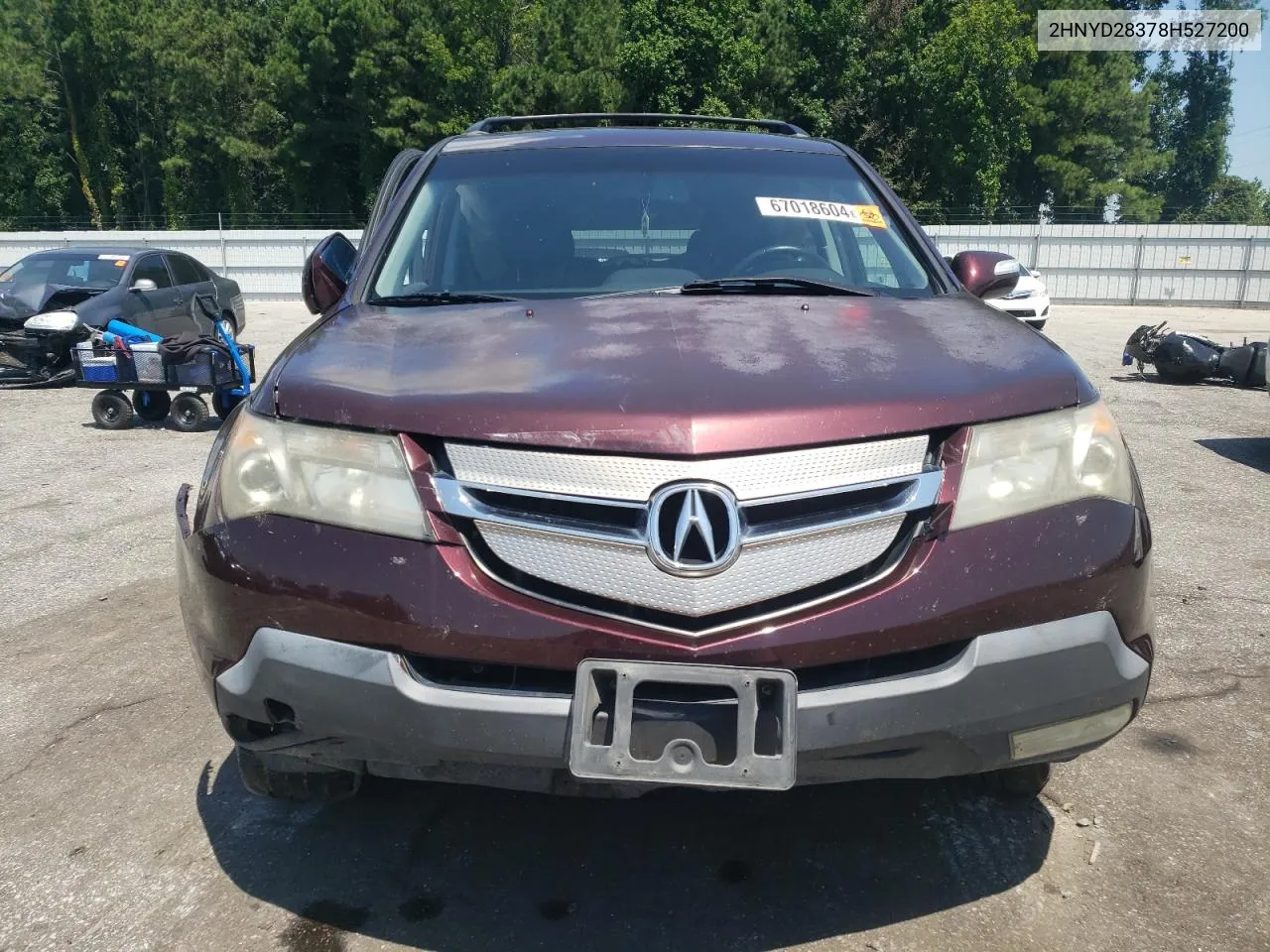 2008 Acura Mdx Technology VIN: 2HNYD28378H527200 Lot: 67018604