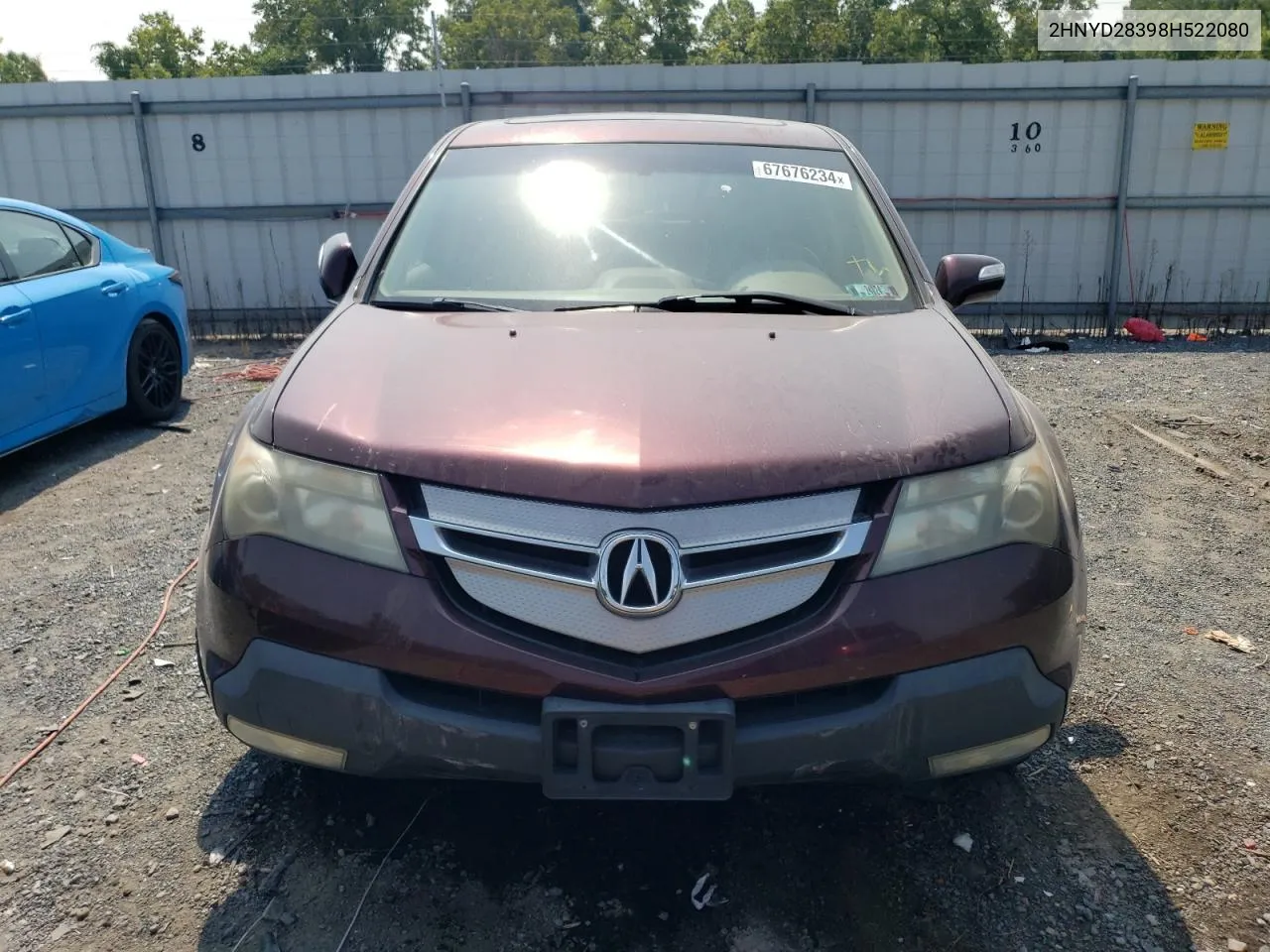 2008 Acura Mdx Technology VIN: 2HNYD28398H522080 Lot: 67676234